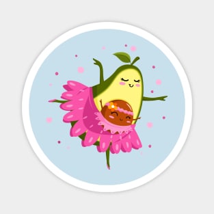 avocado mum dancing ballet Magnet